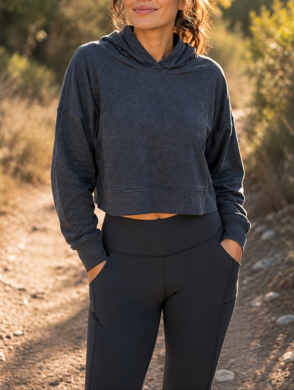 Lululemon Cropped Hoodie | Athletic Lounge Pullover Sweatshirt | Soft Minimalist - Picture 1 of 6